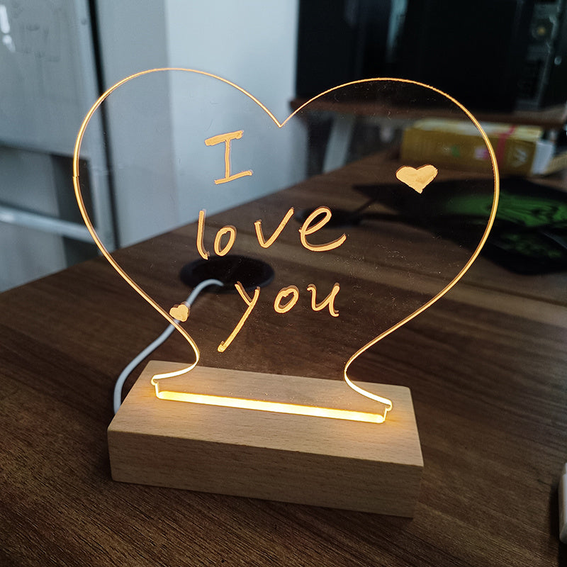 Creative Note Board Creative Led Night Light USB Message Board Holiday Light With Pen Gift For Children Girlfriend Decoration Night Lamp FT