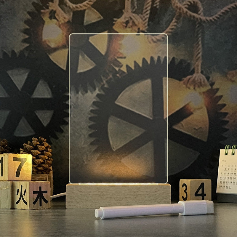 Creative Note Board Creative Led Night Light USB Message Board Holiday Light With Pen Gift For Children Girlfriend Decoration Night Lamp FT